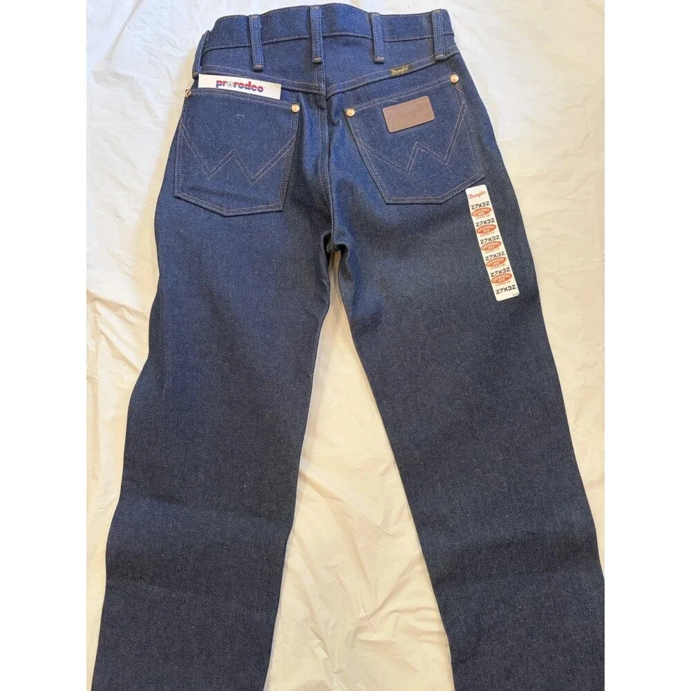 Wrangler Jeans Men's 27x32 Blue Dark Wash Original Fit Cowboy Cut